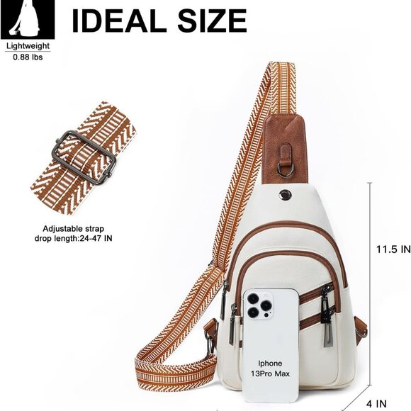 Multi-Functional Faux Leather Sling Bag - Perfect Gift for Fashion-Forward Women - Picture 3 of 9